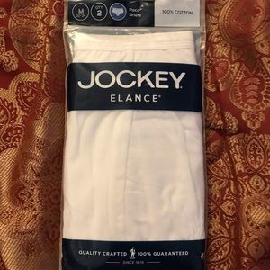 Men’s Jockey Elance Poco Briefs Underwear Size Medium White